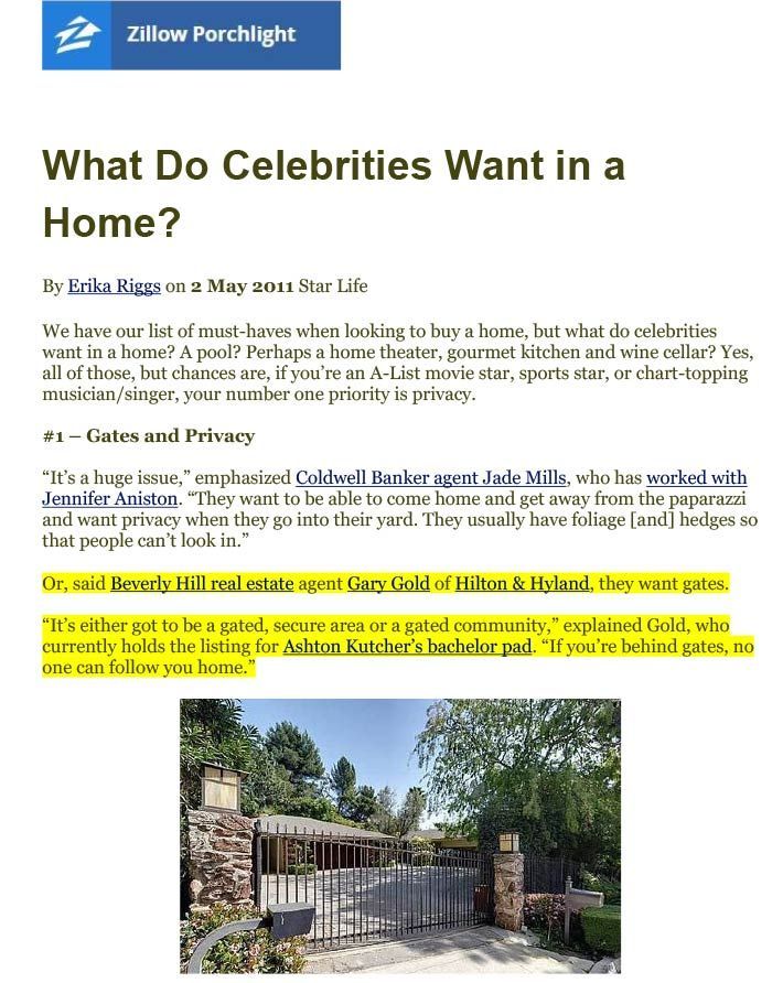 What Do Celebrities Want In A Home Gary Gold Beverly Hills Luxury Real Estate